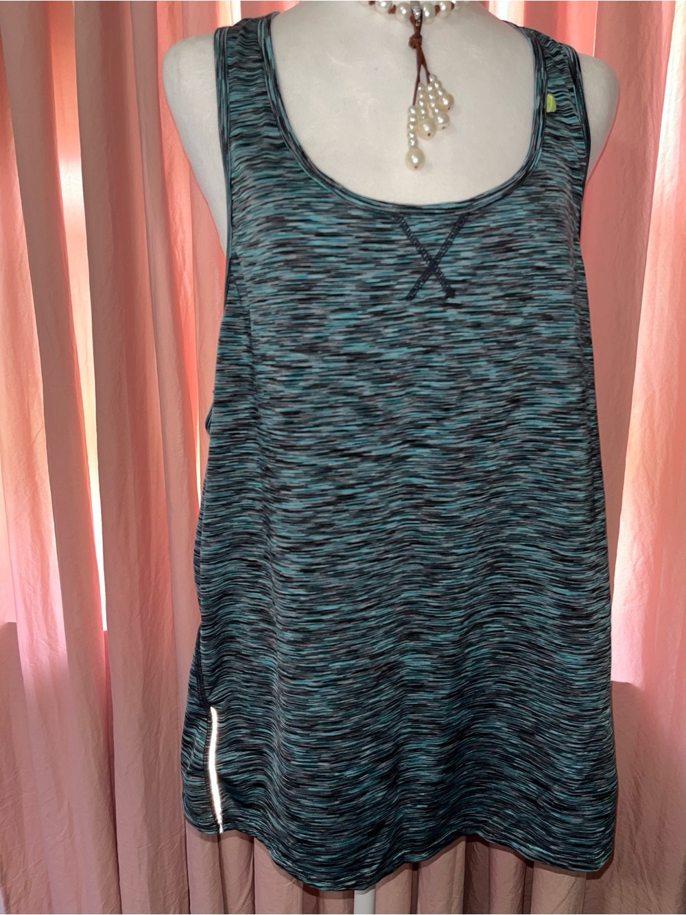 Tangerine Women’s Teal Space-Dye Tank Top -